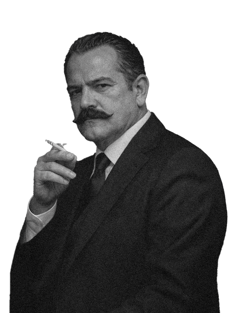 Don Belisario fumando · atmósfera nocturna